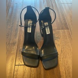 Steve Madden black leather heels